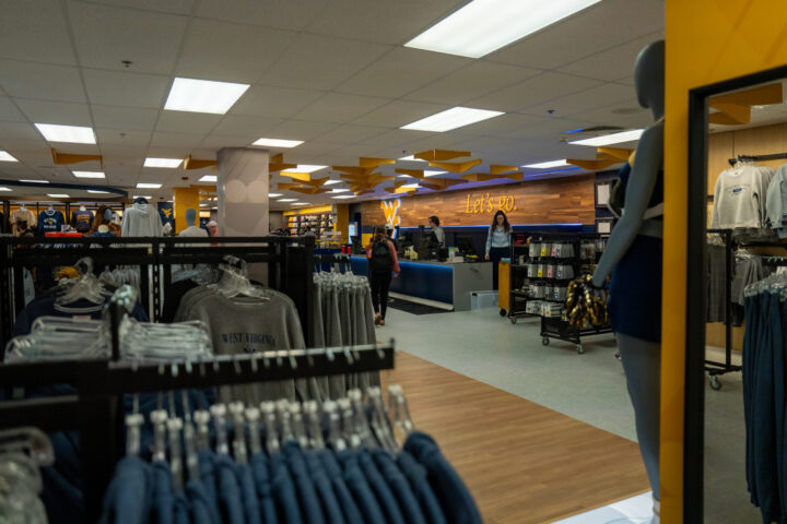 New branding at the Downtown Bookstore, Sept. 19, 2024. (WVU Pho